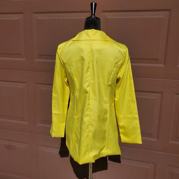 Yellow Oversized Open Front Blazer Jacket Women's Size Small NWOT - Picture 11 of 14